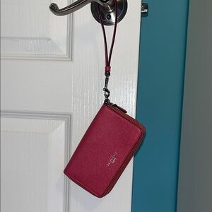 Coach Coral Double Zip Wristlet Wallet